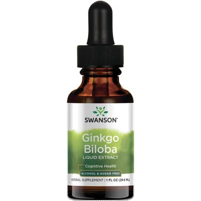 Swanson Ginkgo Biloba Liquid Extract for Cognitive Function & Memory Support - 1 fl oz