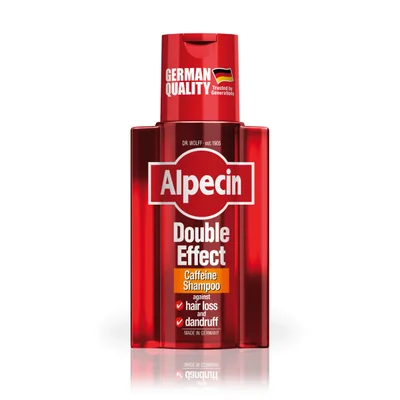 ألبسين (Alpecin) شامبو الكافيين دبل إفكت، مضاد للقشرة وتساقط الشعر، 200 مل - Alpecin - 200ml bottle