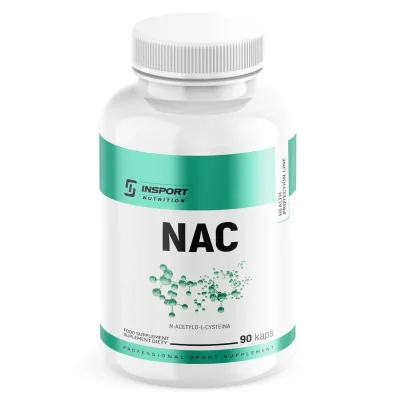 INSPORT NUTRITION N-Acetylcysteine (NAC) for Antioxidant Support & Respiratory Health, Capsules - 90 Count