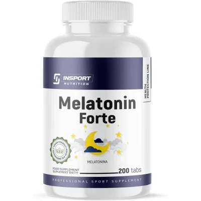 INSPORT NUTRITION Melatonin Forte, Sleep-Wake Cycle Regulation - Tablets, 5mg - 200 Count
