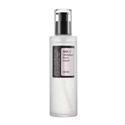 COSRX (كو إس آر إكس) AHA 7 Whitehead Power Liquid، مقشر للبشرة، يزيل الرؤوس البيضاء ويحسن ملمس البشرة، سائل - 100 مل