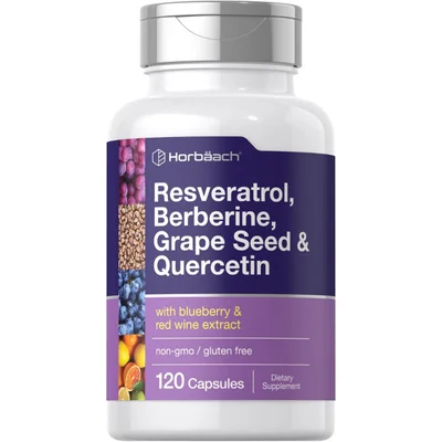 Horbäach Antioxidant Complex with Grape Seed, Red Wine & Blueberry Extract, 120 Capsules