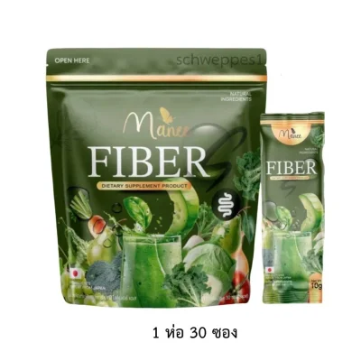 Manee Fiber Supplement, Digestive Health & Regularity Support, 10g Per Sachet - 30 Sachets