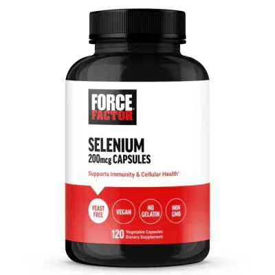 Force Factor Selenium, Antioxidant Support, Thyroid & Immune Health, Capsules - 120 Count