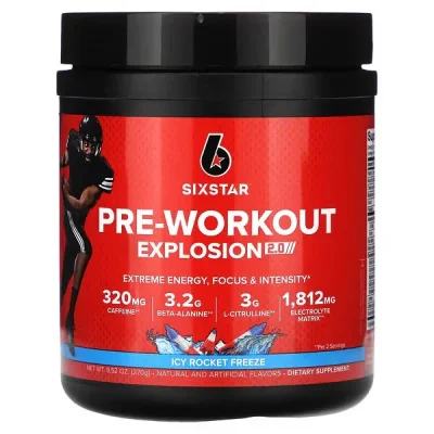 Six Star Pre-Workout Explosion 2.0, Energy & Performance Booster, Powder - 270g