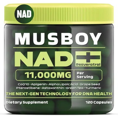 MUSBOY NAD+ Supplement for Cellular Energy & DNA Repair, Capsules - 120 Count