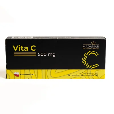 Vita C Forte by Madamar, Antioxidant & Immune Support, Ascorbic Acid Supplement - 40 Capsules