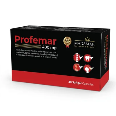 بروفيمار (Profemar) مسكن للألم ومضاد للالتهاب، كبسولات - 30 كبسولة