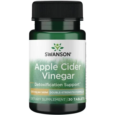 Swanson Apple Cider Vinegar, Supports Digestion & Metabolism, Tablets - 30 Count