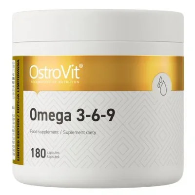 OstroVit Omega 3-6-9, Balanced Essential Fatty Acids for Heart, Brain & Joint Health, Capsules - 180 Count