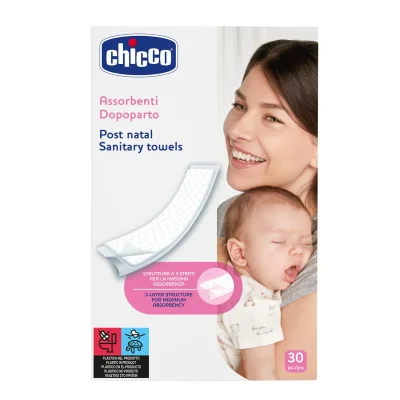 شيكو فوط صحية لمرحلة ما بعد الولادة 30 قطعة - Chicco
