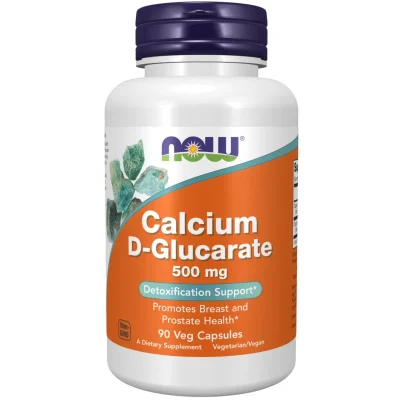 NOW Calcium D-Glucarate, Supports Natural Detoxification & Hormone Balance, Capsules, 500mg - 90 Count