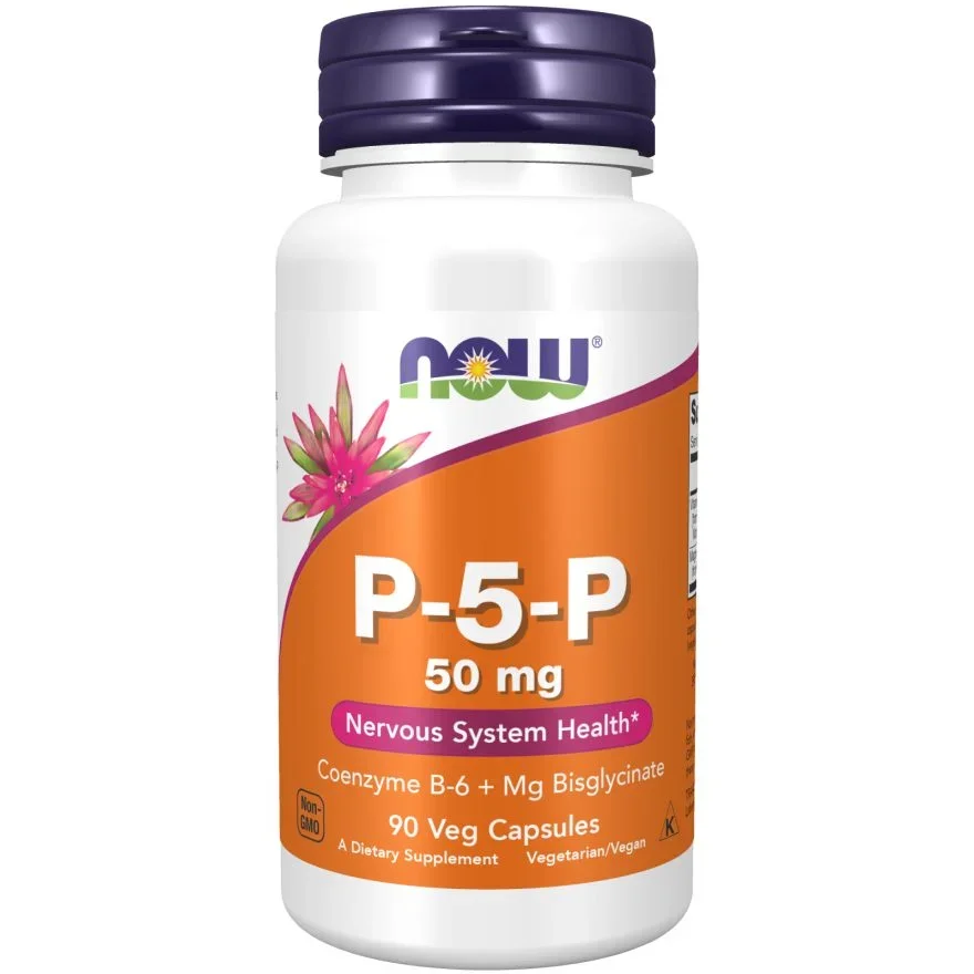 NOW فوسفات بيريدوكسال 5'-P 50 ملغ، مكمل فيتامين ب6 - 90 كبسولة — NOW — 90 capsules