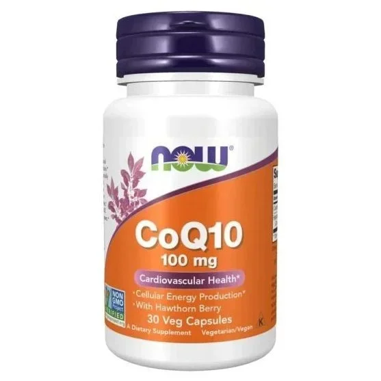 NOW CoQ10 (كو-إنزيم كيو 10) لدعم الطاقة الخلوية ومضاد للأكسدة، كبسولات - 30 كبسولة — NOW — 30 capsules