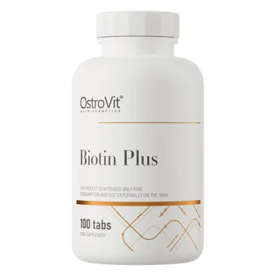 OstroVit Biotin Plus, for Healthy Hair, Skin & Nails Support, Tablets - 100 Count