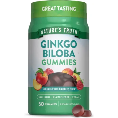 Nature's Product Ginkgo Biloba Gummies for Cognitive Function & Memory Support - 50 Count