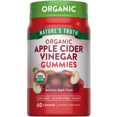 Nature's Truth Apple Cider Vinegar Gummies for Digestive Health Support - 60 Count