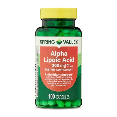 SPRING VALLEY Alpha Lipoic Acid, Antioxidant Supplement, Capsules - 100 Count