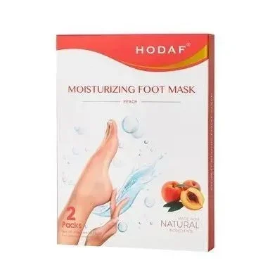 HODAF قناع تقشير القدمين بالخوخ الطبيعي - 2 زوج