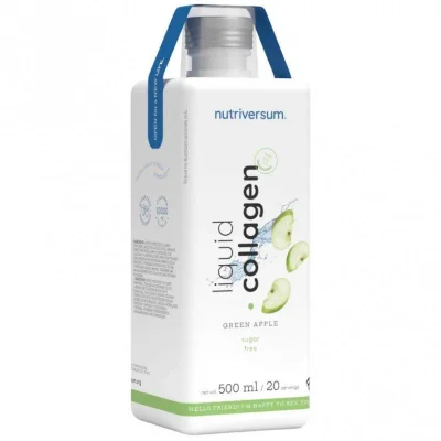نيفرسيم (Nutriversum) كولاجين سائل، لتعزيز صحة البشرة والمفاصل، بنكهة التفاح الأخضر - 500 مل