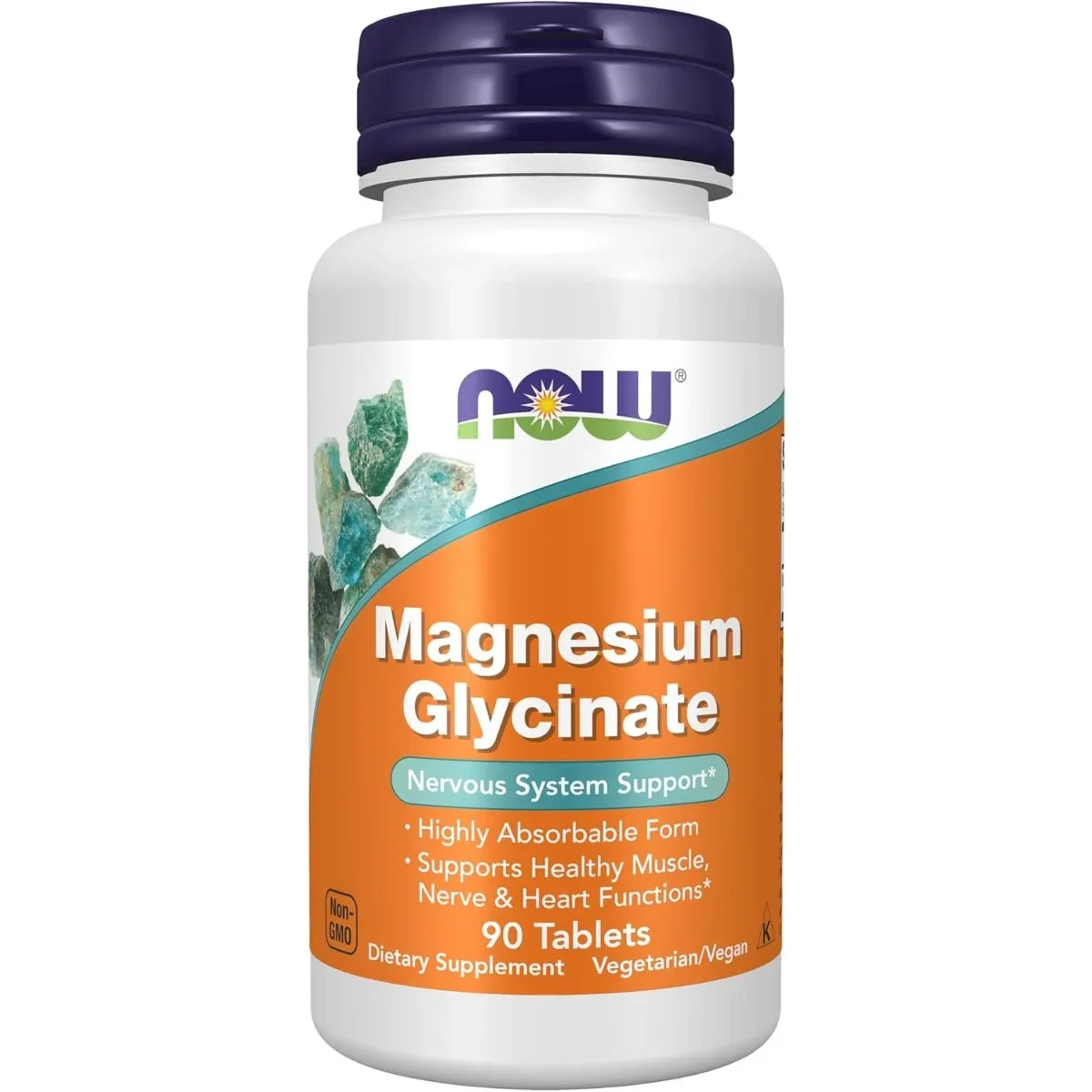 أقراص المغنيسيوم جليسينات (Magnesium Glycinate) دعم صحة العظام من صيدلية القلب الأخضر - 90 قرص — NOW — 90 tablets