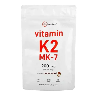 كبسولات فيتامين ك2 (Vit K2 mk-7) دعم صحي من Vit K2 mk-7 - 60 كبسولة