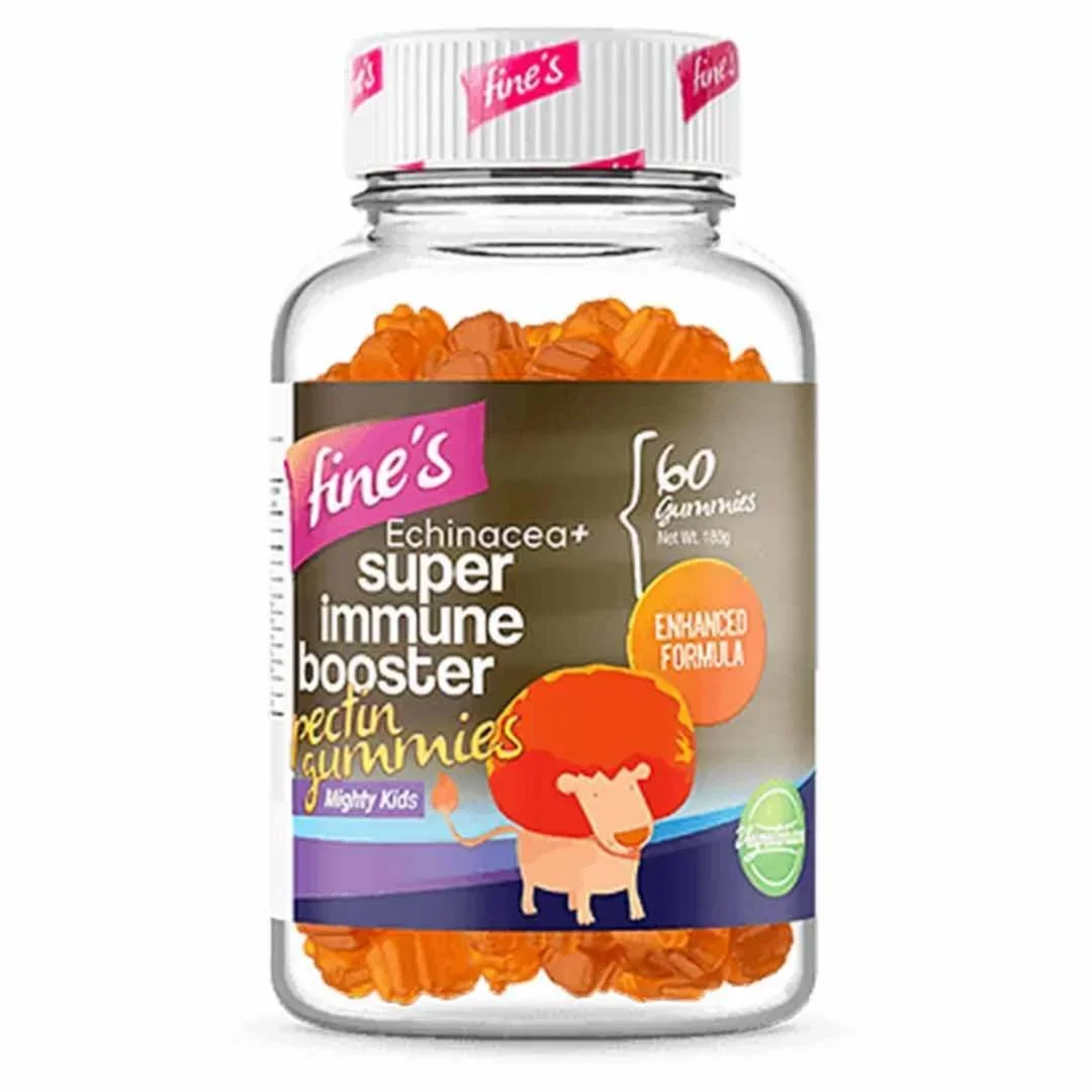 فاين هيلث (Fine Health) معزز المناعة، حلوى البكتين + الإخناسيا، 60 قطعة — Fines — 60 gummies
