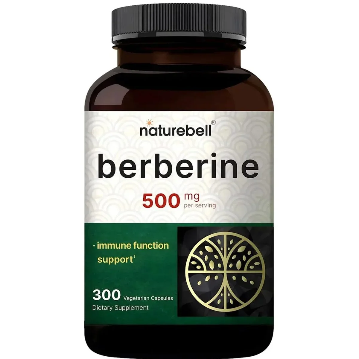 نيتشر بيل بربرين 500mg كبسولة نباتية 300 Vcaps — Nature bell — 300 caps / 300 كبسولة