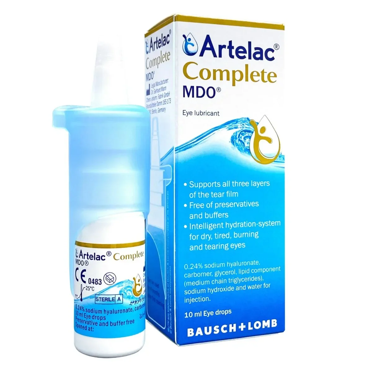 ارتيلااك (Artelac) قطرة العين كومبليت MDO، مرطب للعين - 10 مل — Bausch&Lomb — 10ml