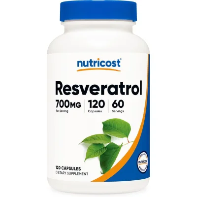نيوتريكوست (Nutricost) ريسفيراترول، مكمل غذائي، كبسولات - 700 ملغ، 120 كبسولة