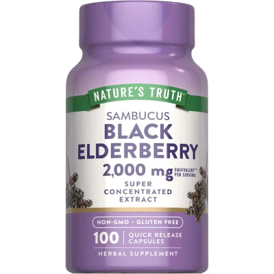 Nature's Truth Black Elderberry Immune Support Supplement, Capsules - 100 Count