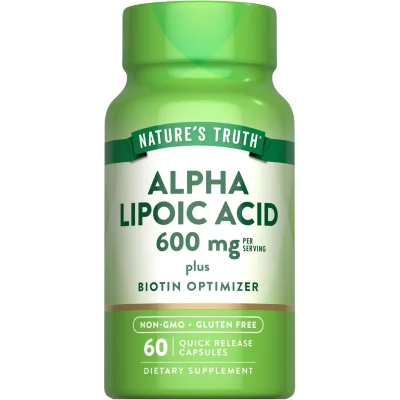 Nature's Truth Alpha Lipoic Acid with Biotin, Antioxidant & Nerve Support Supplement, Capsules - 60 Count