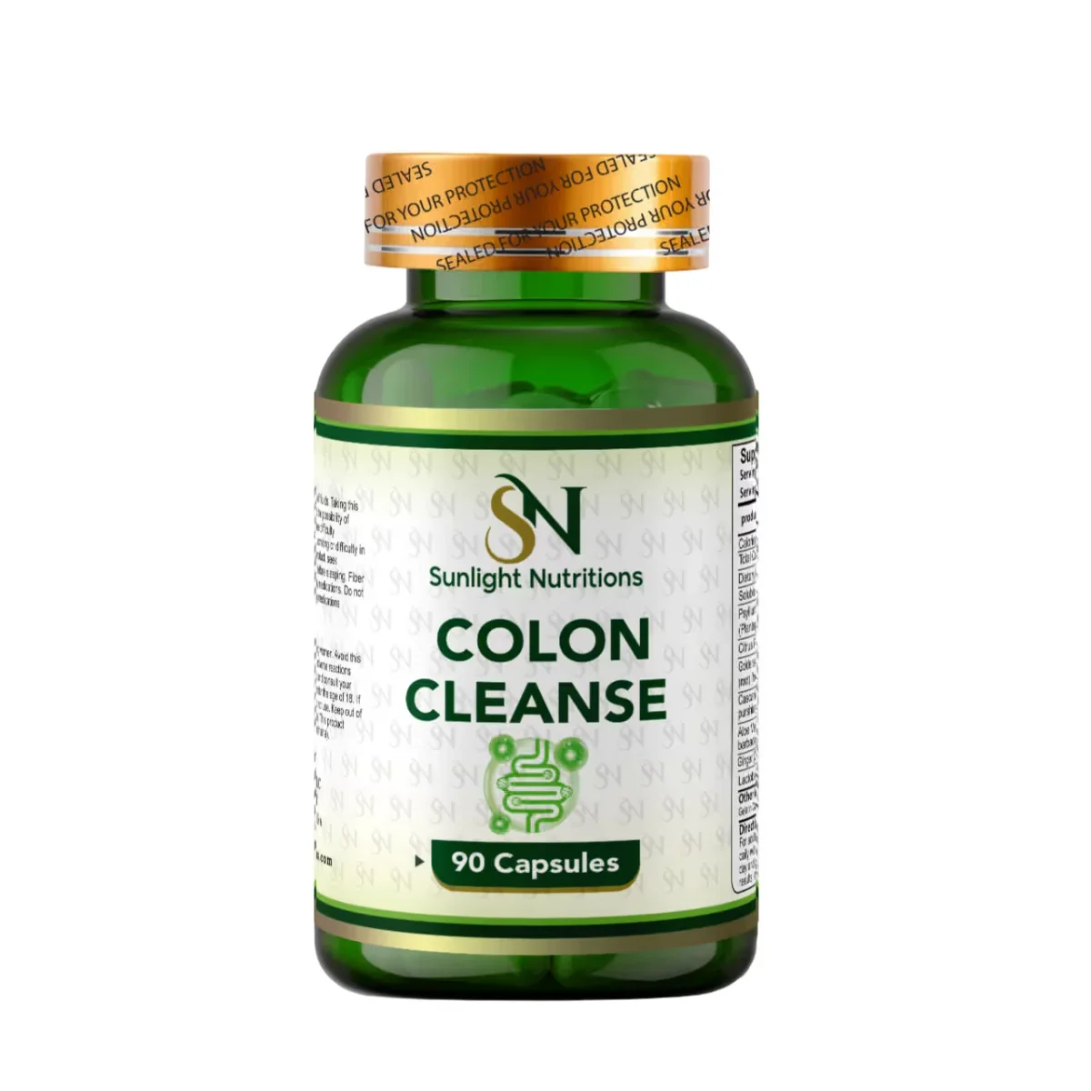 سان لايت نيوترشن كولون كلينز تنظيف القولون 90 كبسولة — Sunlight Nutritions — 90 Capsules / 90 كبسولة
